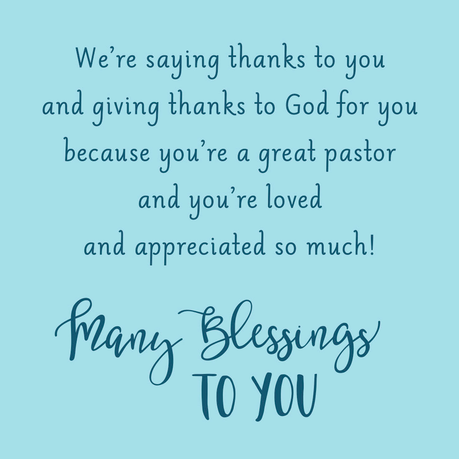 words of thanks to a pastor