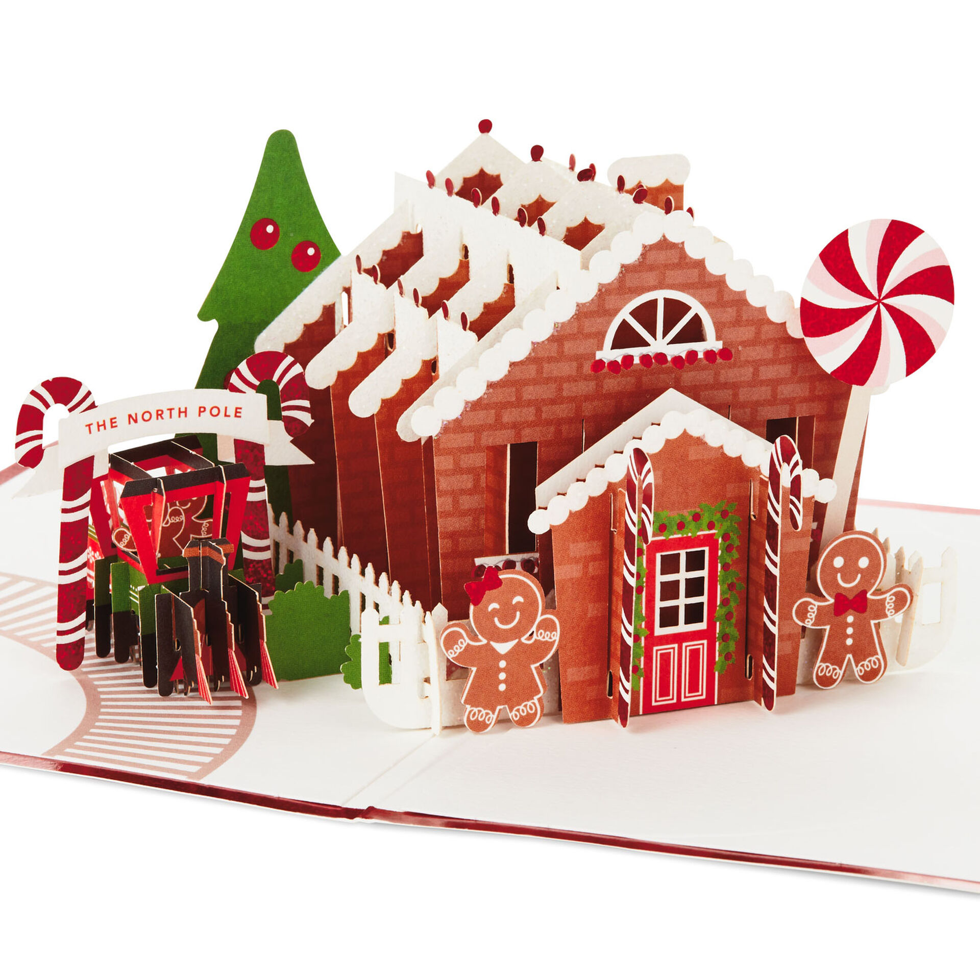Sweetest Season Gingerbread House 3D PopUp Christmas Card Greeting