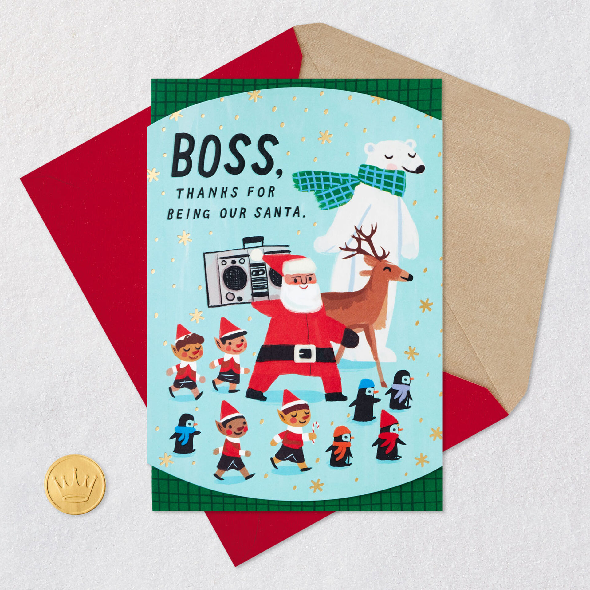 thanks-for-being-our-santa-christmas-card-for-boss-from-all-greeting