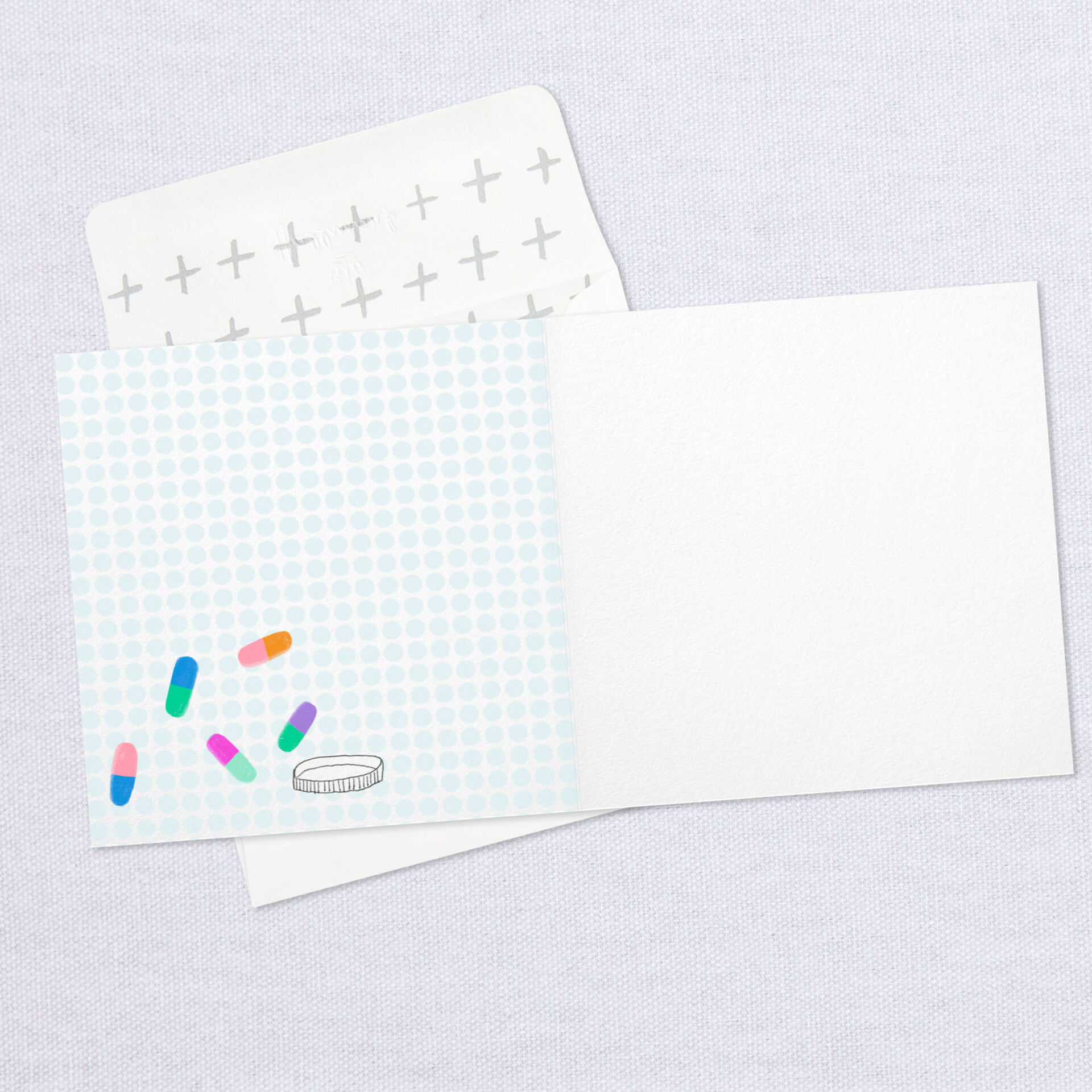 pills and bottle blank card