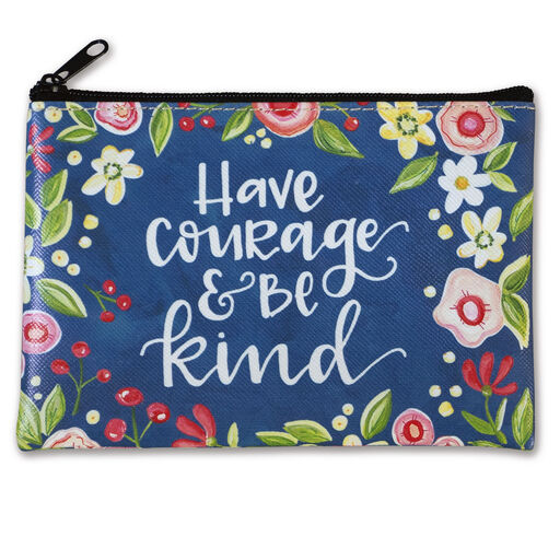 Brownlow Have Courage Mini Canvas Zip Pouch, 