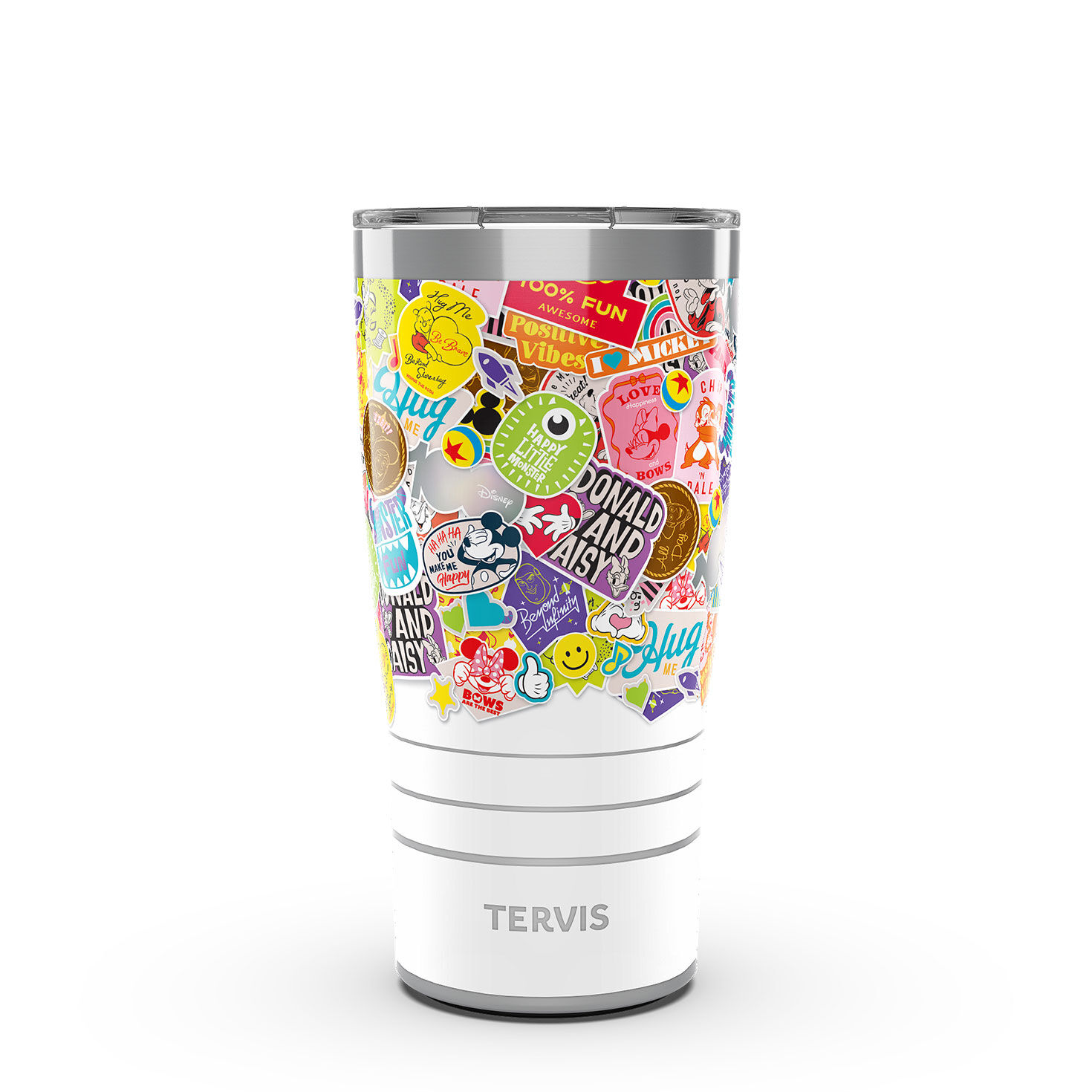 Tervis style clear plastic insulated tumblers, Christmas Santa