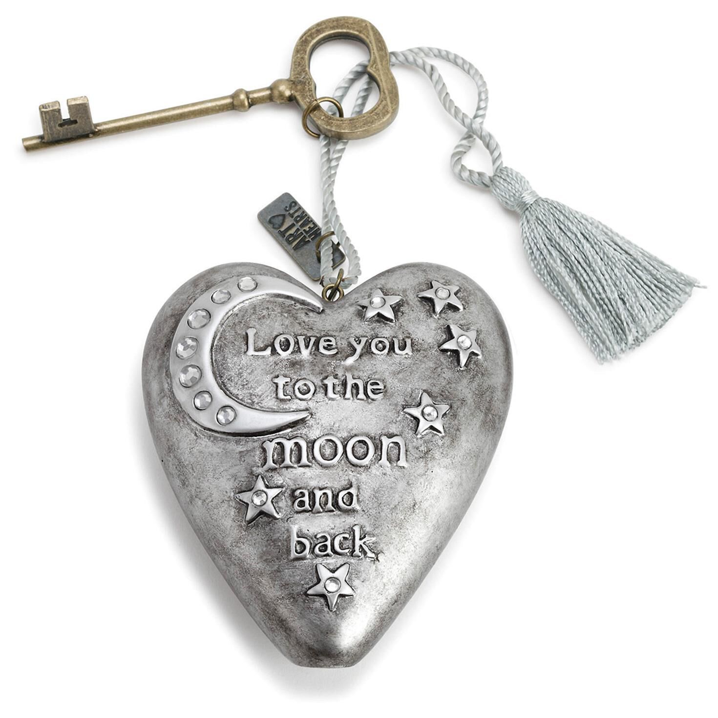 JewelryEveryday Moon Keychain Love You to The and Back Couples