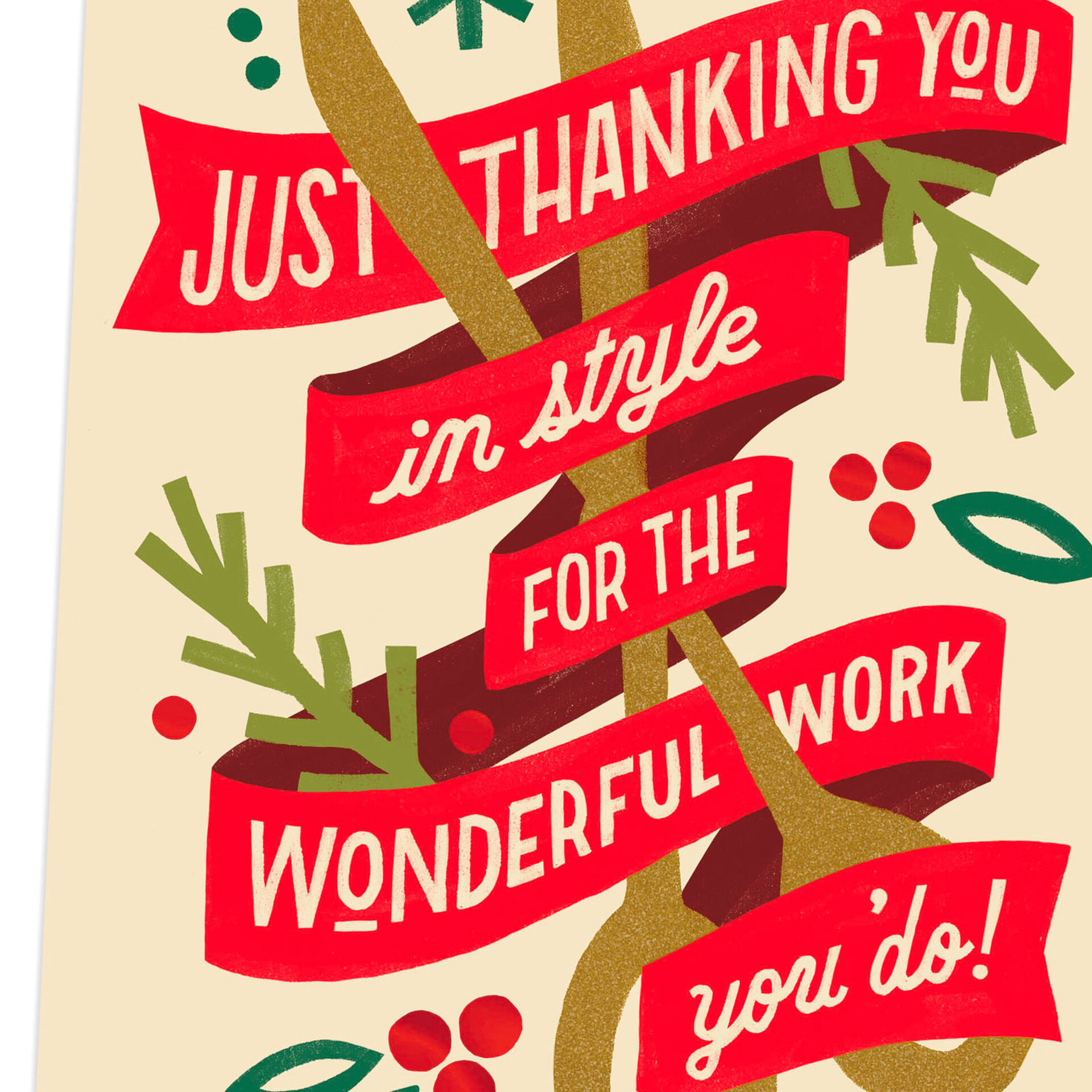 Wonderful Work You 'Do Christmas Card for Hair Stylist Greeting Cards