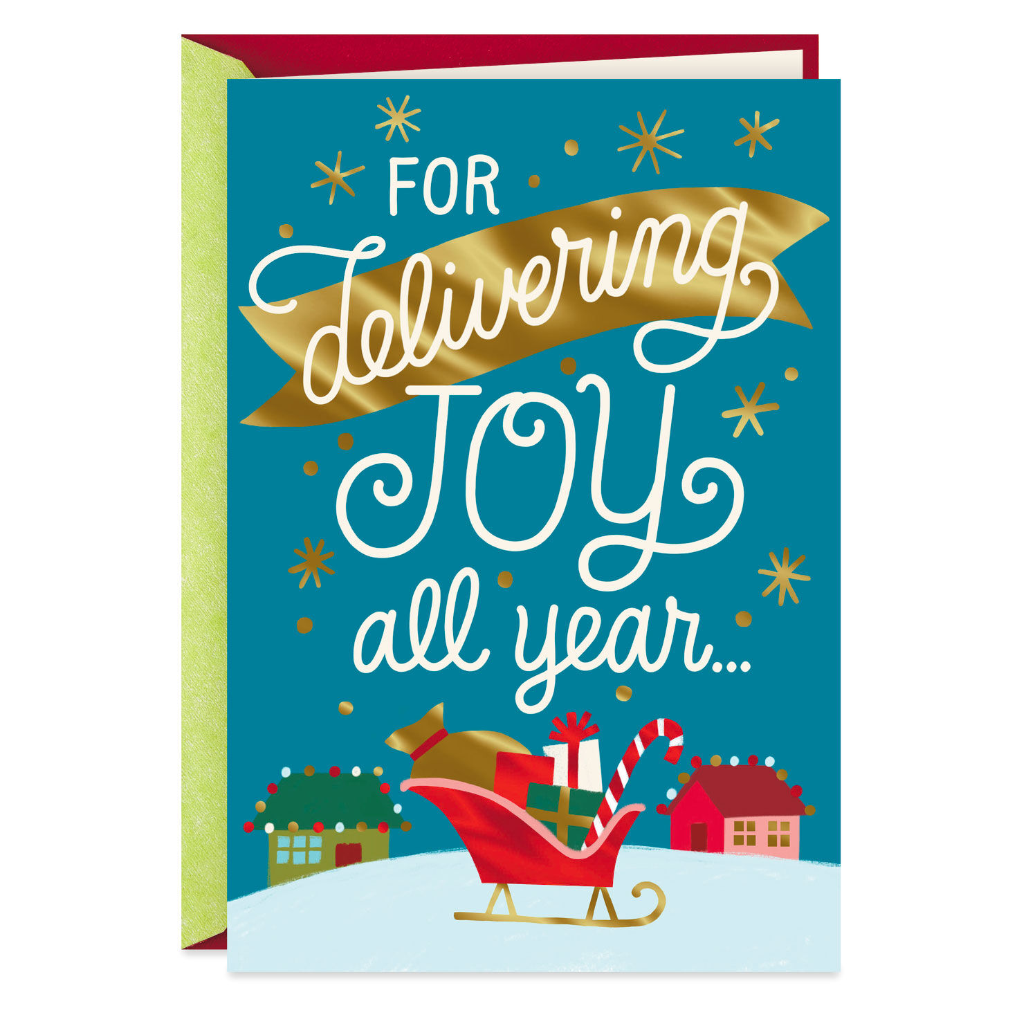 You Deliver Joy All Year Christmas Card for Mail Carrier - Greeting ...