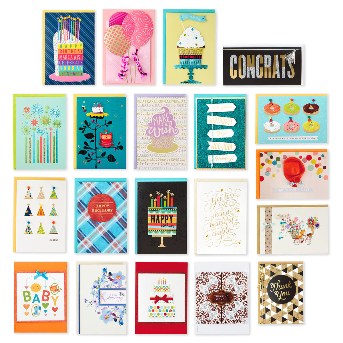 All Occasion Card Assortment in Decorative Box, Set of 20 Boxed Cards