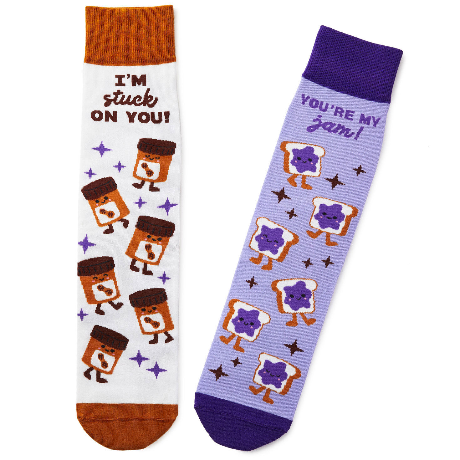 Peanut Butter and Jelly Better Together Funny Crew Socks for only USD 12.99 | Hallmark