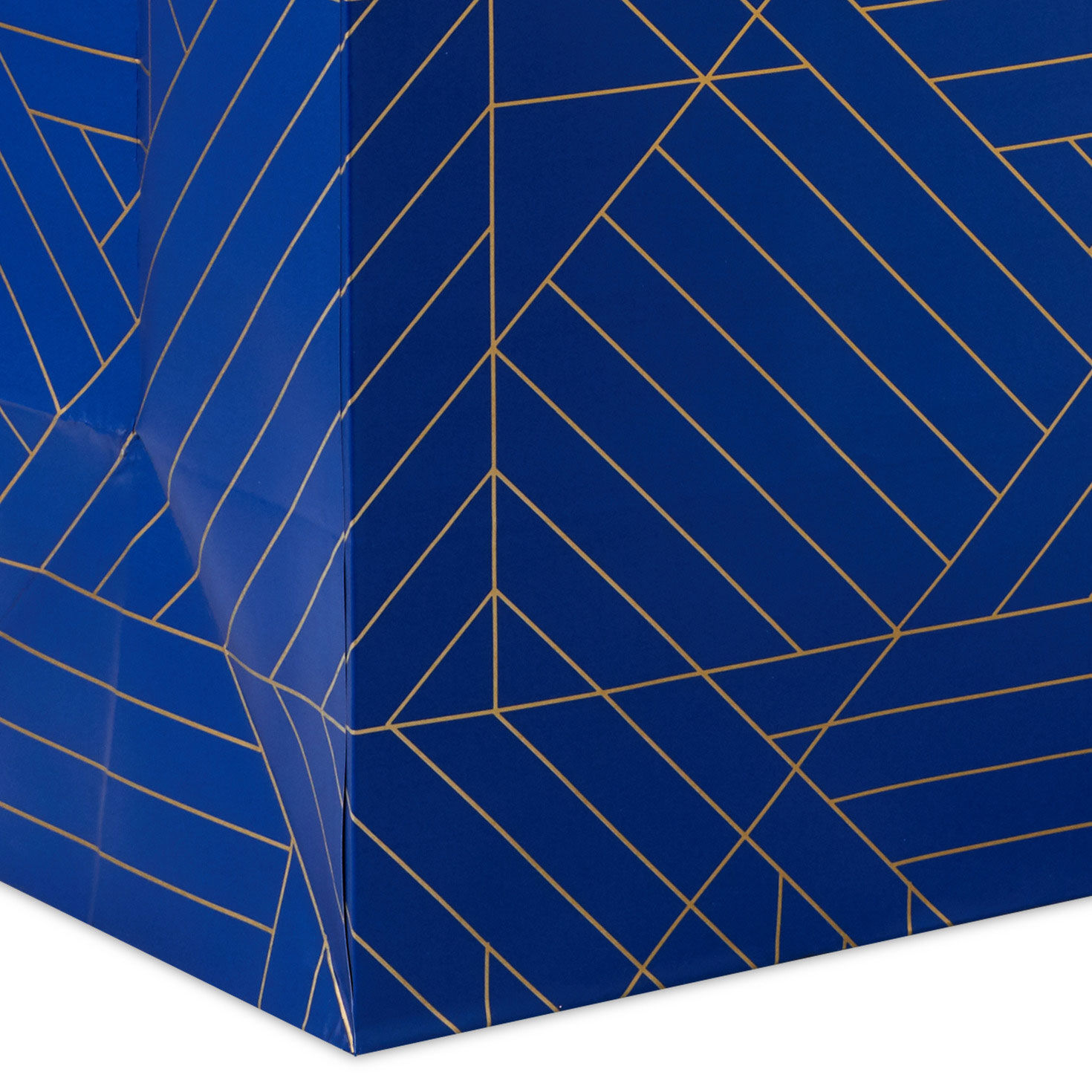 13" Gold Geometric on Navy Blue Large Gift Bag for only USD 4.99 | Hallmark