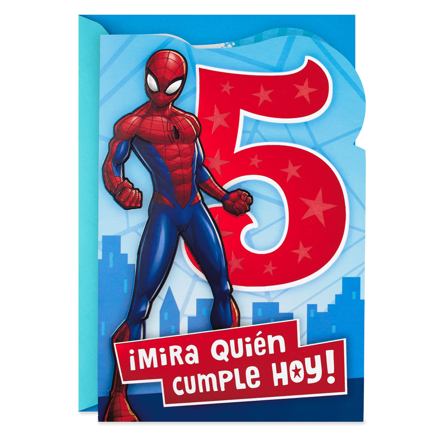 Marvel Spider-Man Spanish-Language 5th Birthday Card With Stickers -  Greeting Cards - Hallmark