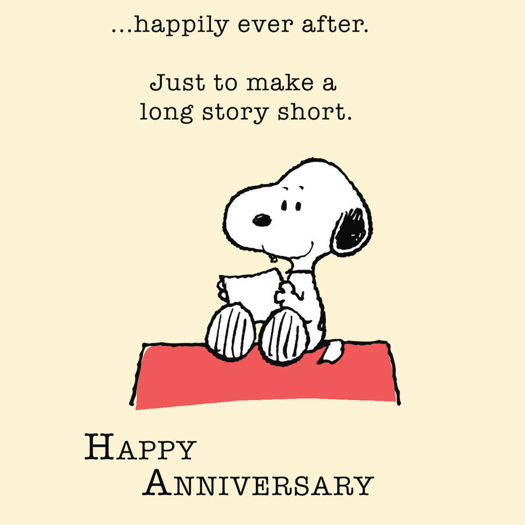 Peanuts Snoopy Happily Ever After Anniversary Card Greeting