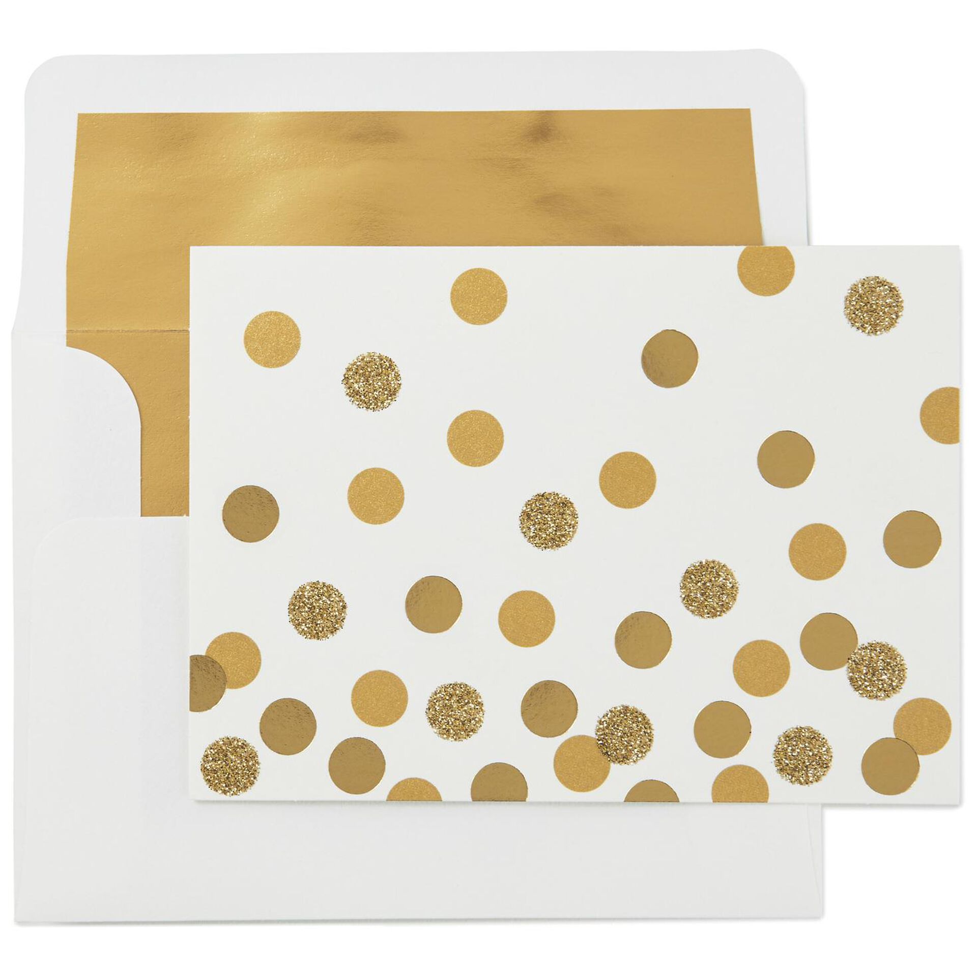 Gold Dots on Ivory Blank Note Cards, Box of 10 - Note Cards - Hallmark