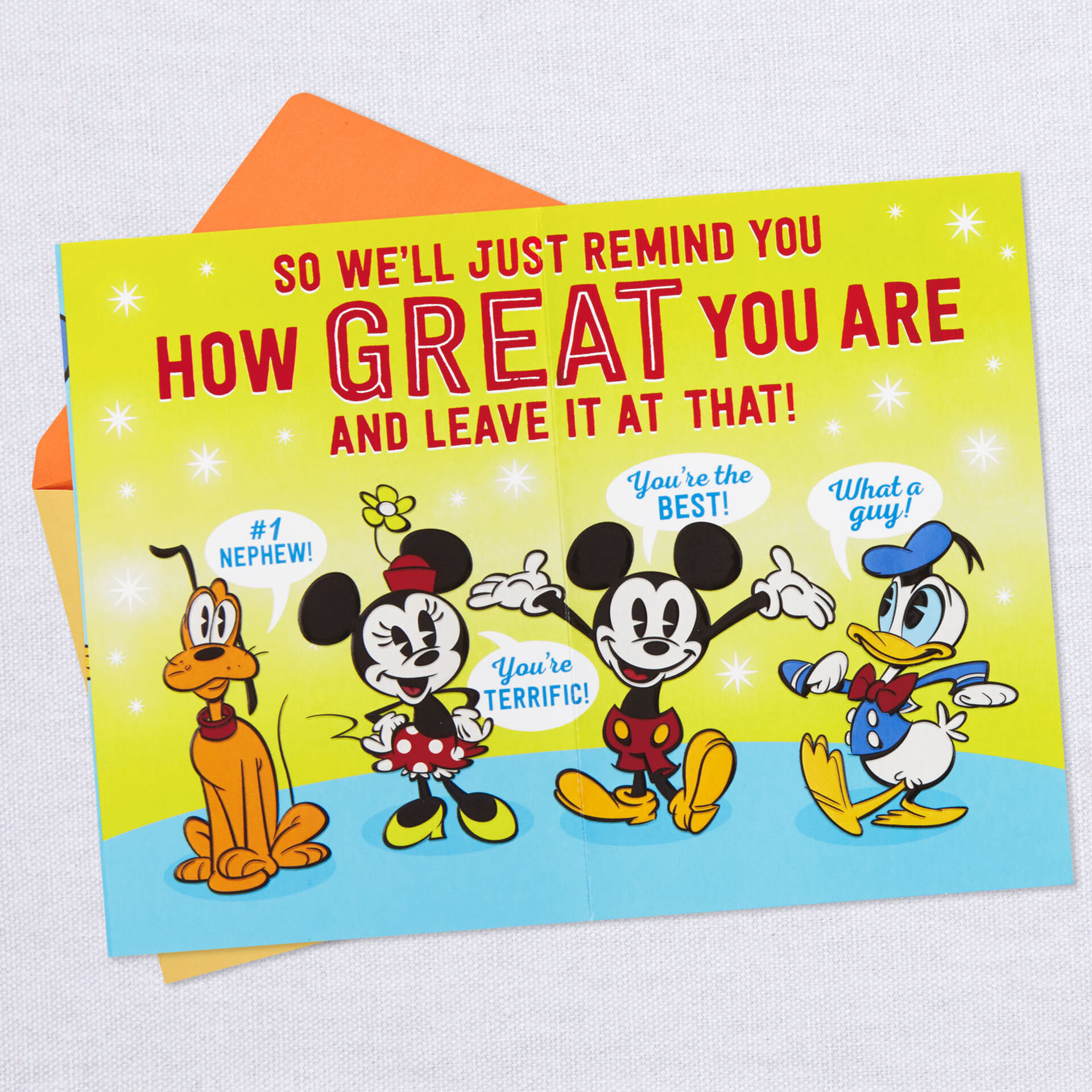 Disney Donald Duck You #39 re Great Nephew Birthday Card Greeting Cards
