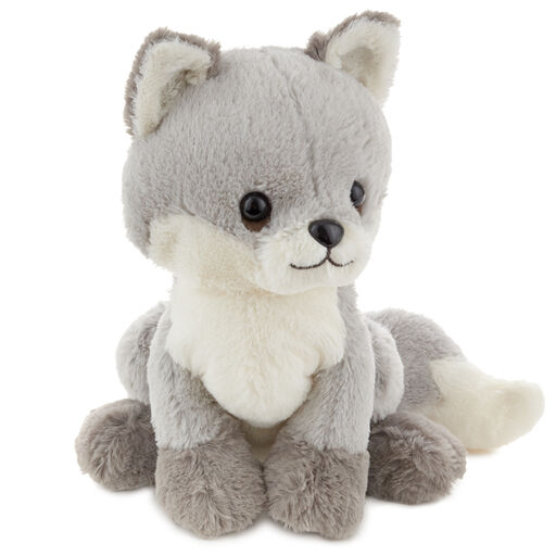 Silver Baby Fox Stuffed Animal, 8", 