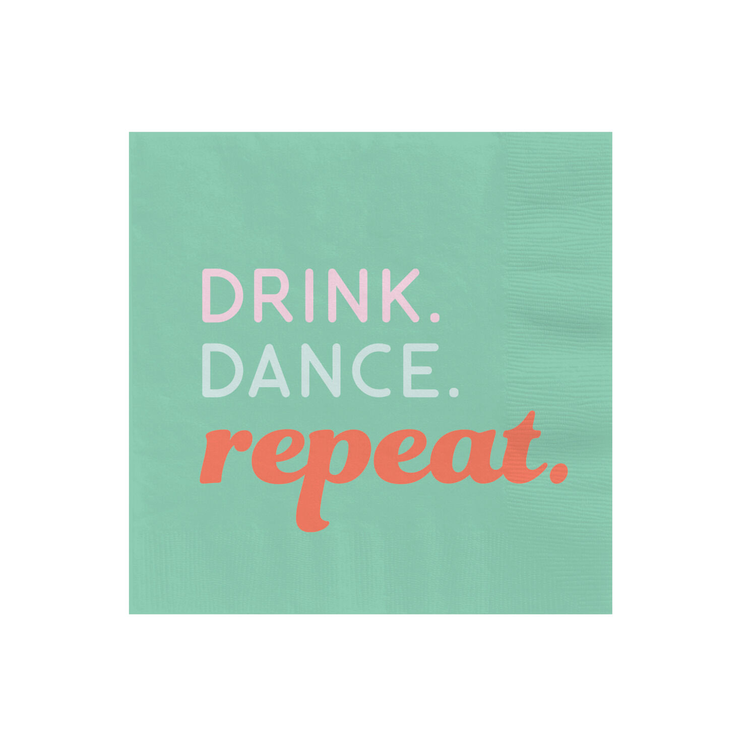 Green "Drink, Dance, Repeat" Cocktail Napkins, Set of 16 for only USD 4.49 | Hallmark