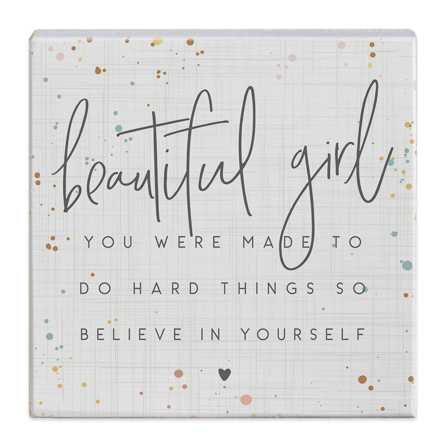 Simply Said Beautiful Girl Quote Gift-a-Block Wood Sign, 5.25x5.25 for only USD 9.99 | Hallmark