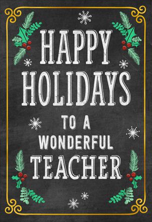 Well-Deserved Break Christmas Card for Teacher - Greeting Cards - Hallmark