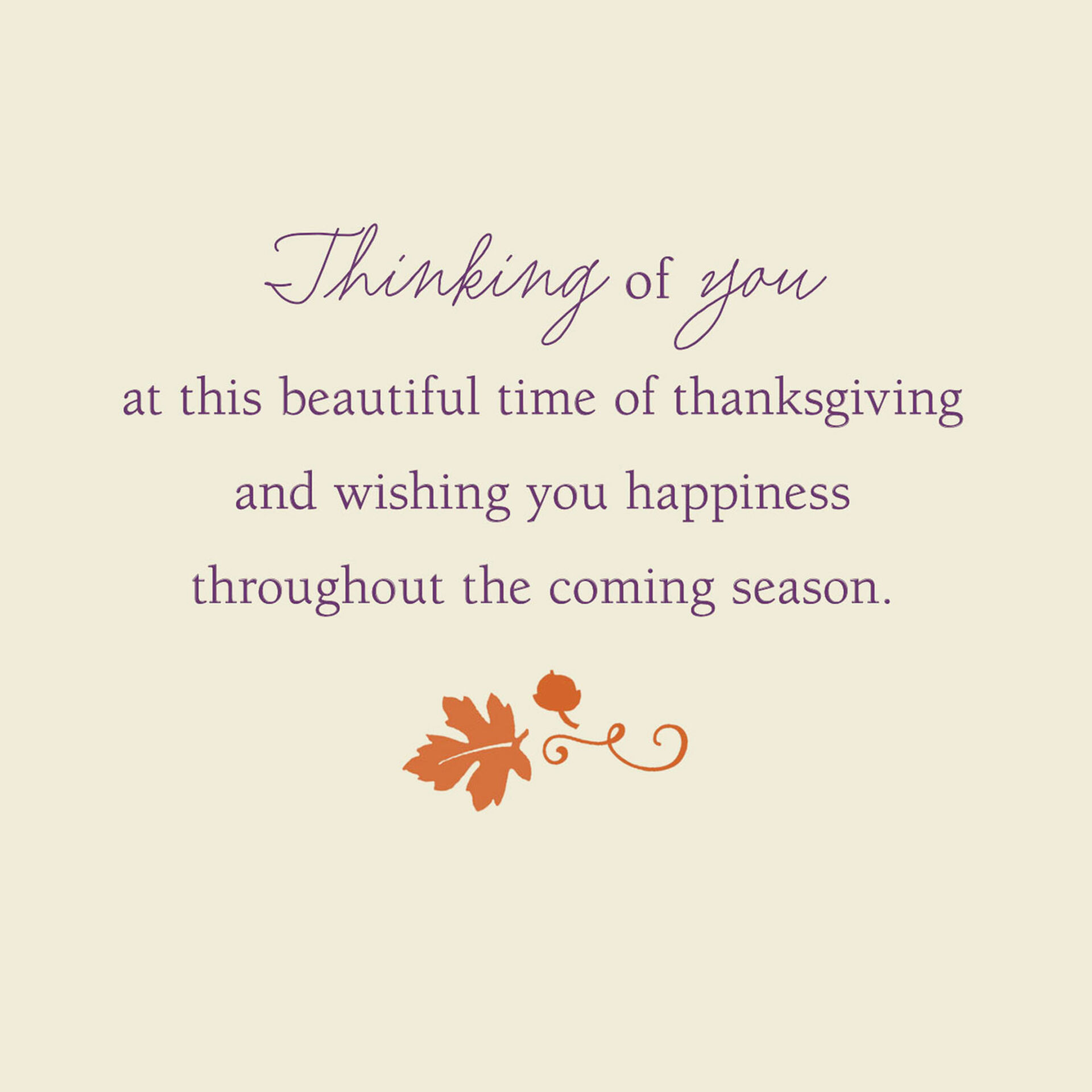 Thinking of You Happy Thanksgiving Card - Greeting Cards - Hallmark