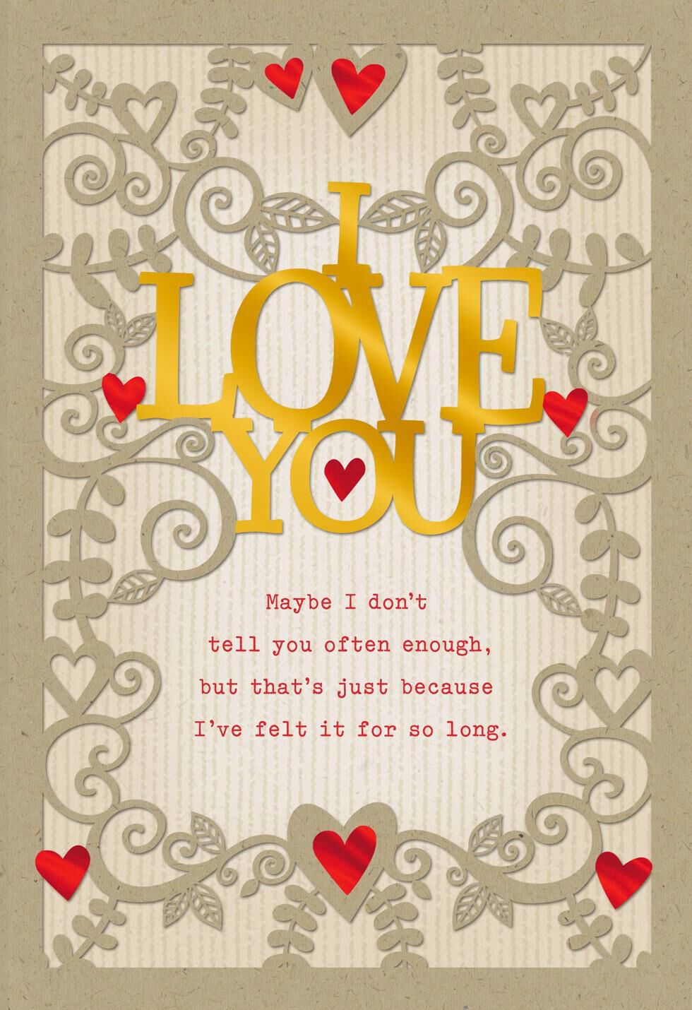 Hallmark Signature Romantic Wood Valentines Day Card Anniversary Card Valentines Day Cards