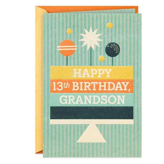You Put Good into the World 13th Birthday Card for Grandson, , large image number 1