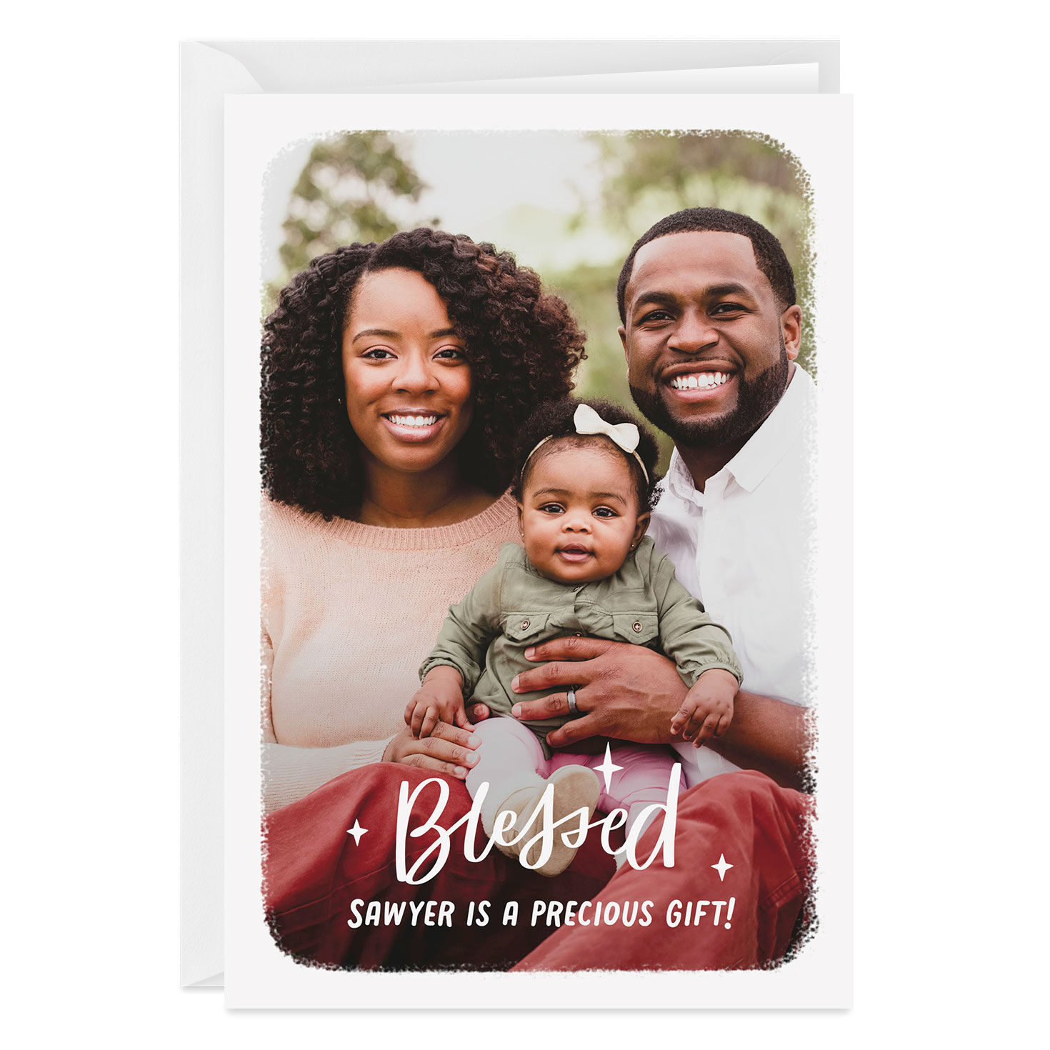Personalized Blessed White Frame Photo Card for only USD 4.99 | Hallmark