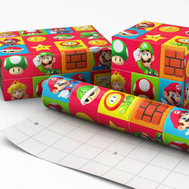 Super Mario-themed wrapping paper