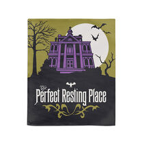 Blanket with the Perfect Resting Place on a haunted house design