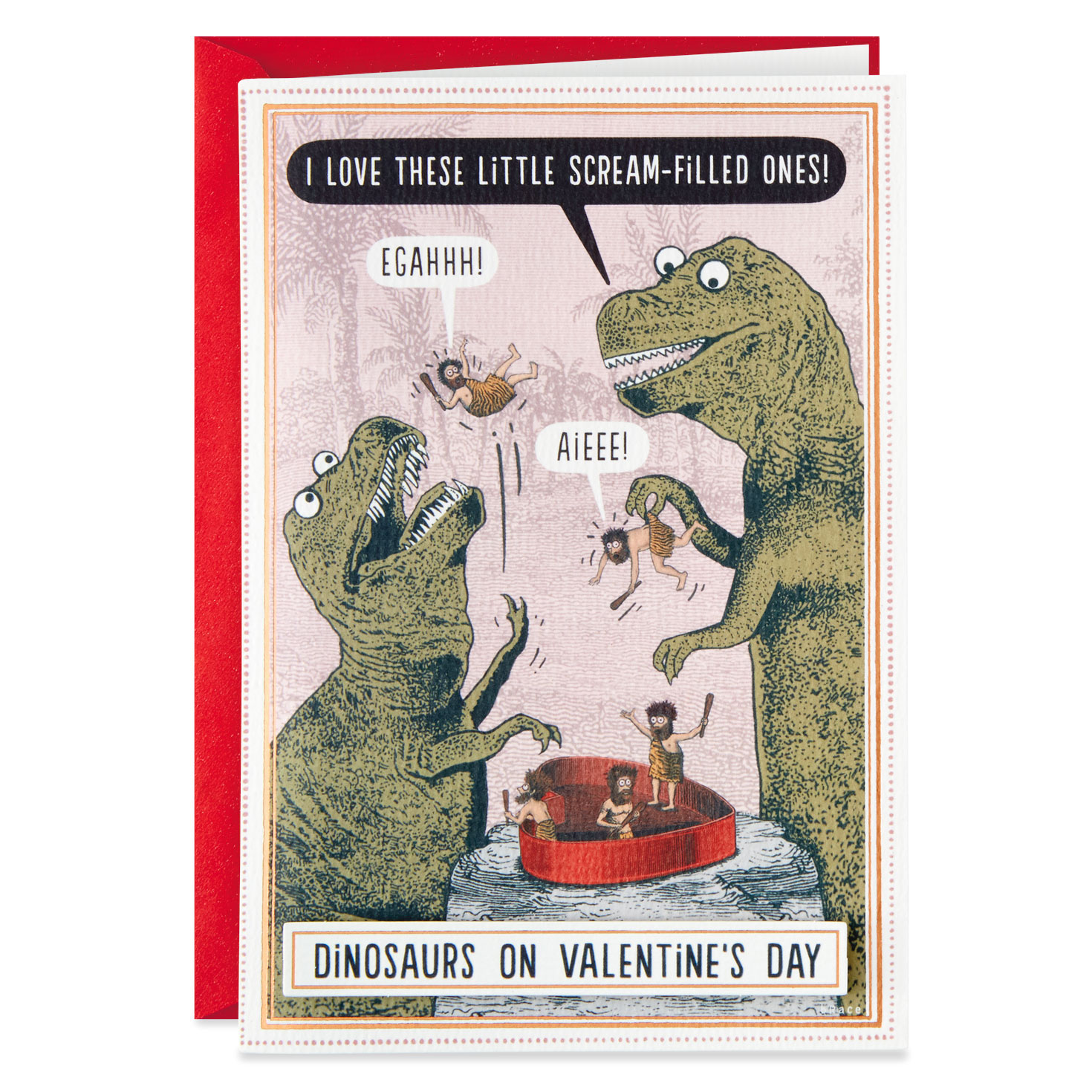 Dinosaur Chocolates Funny Valentine's Day Card - Greeting ...