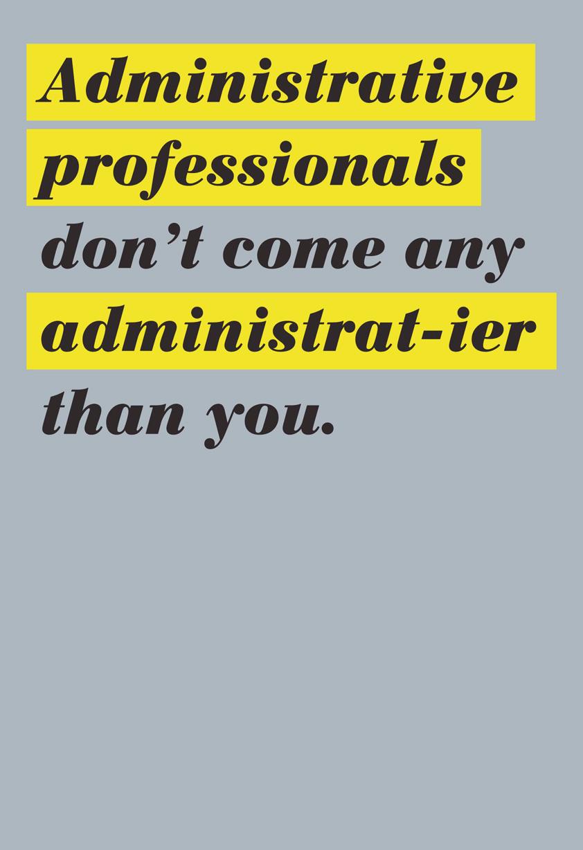 Professional ier Administrative Professionals Day Card 