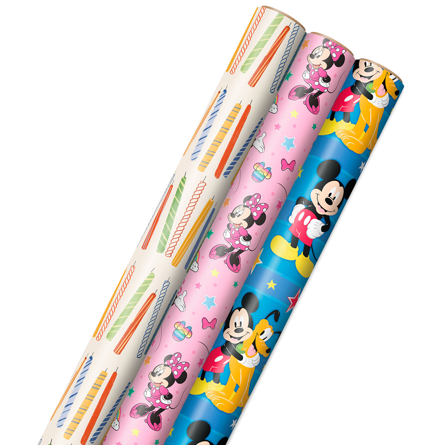 Disney Mickey Mouse and Minnie Mouse Party Poses Wrapping Paper ...