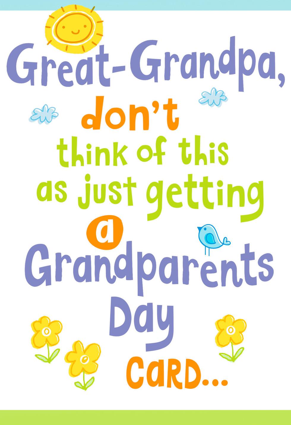 Download A Big Hug for You Grandparents Day Card for Great-Grandpa ...