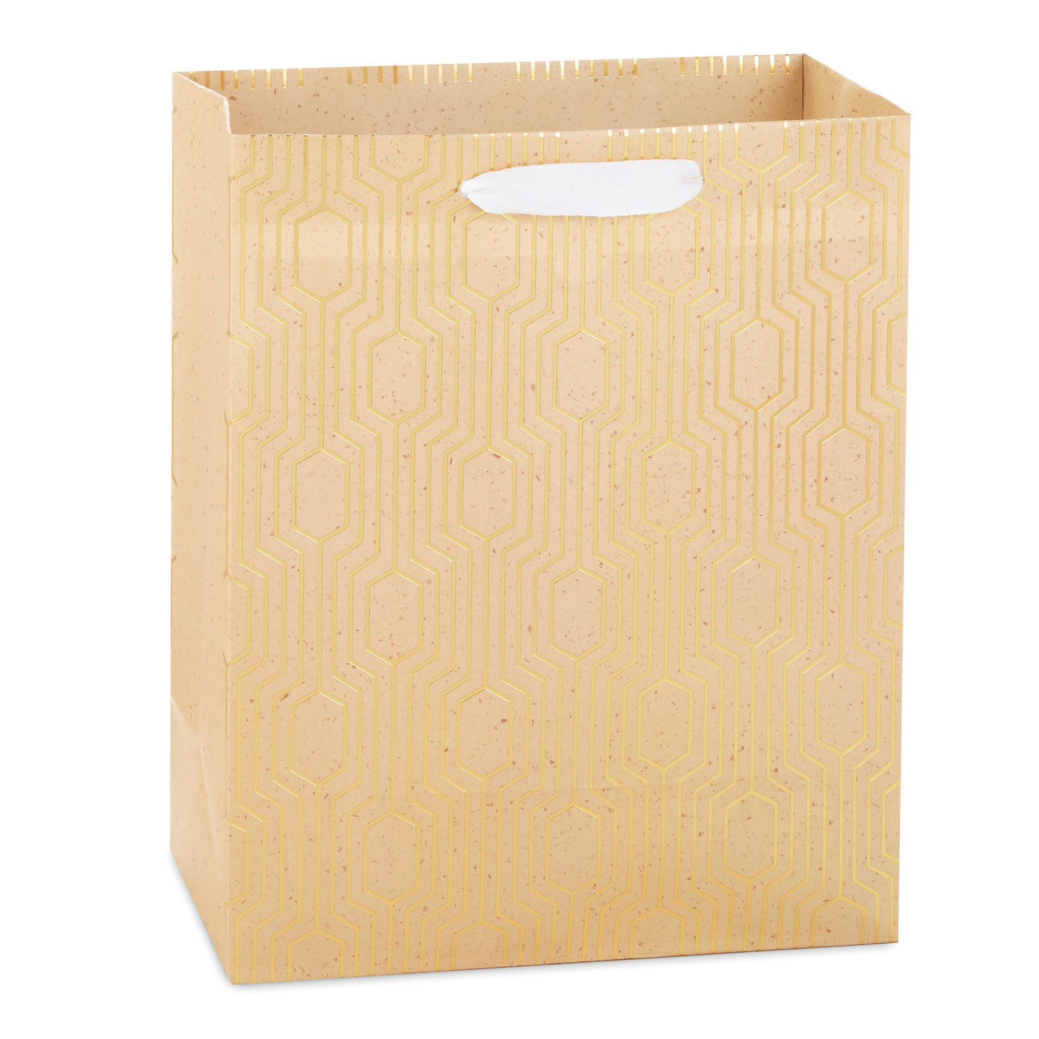 9.6 Gold Geometric Medium Gift Bag for only USD 3.49 | Hallmark