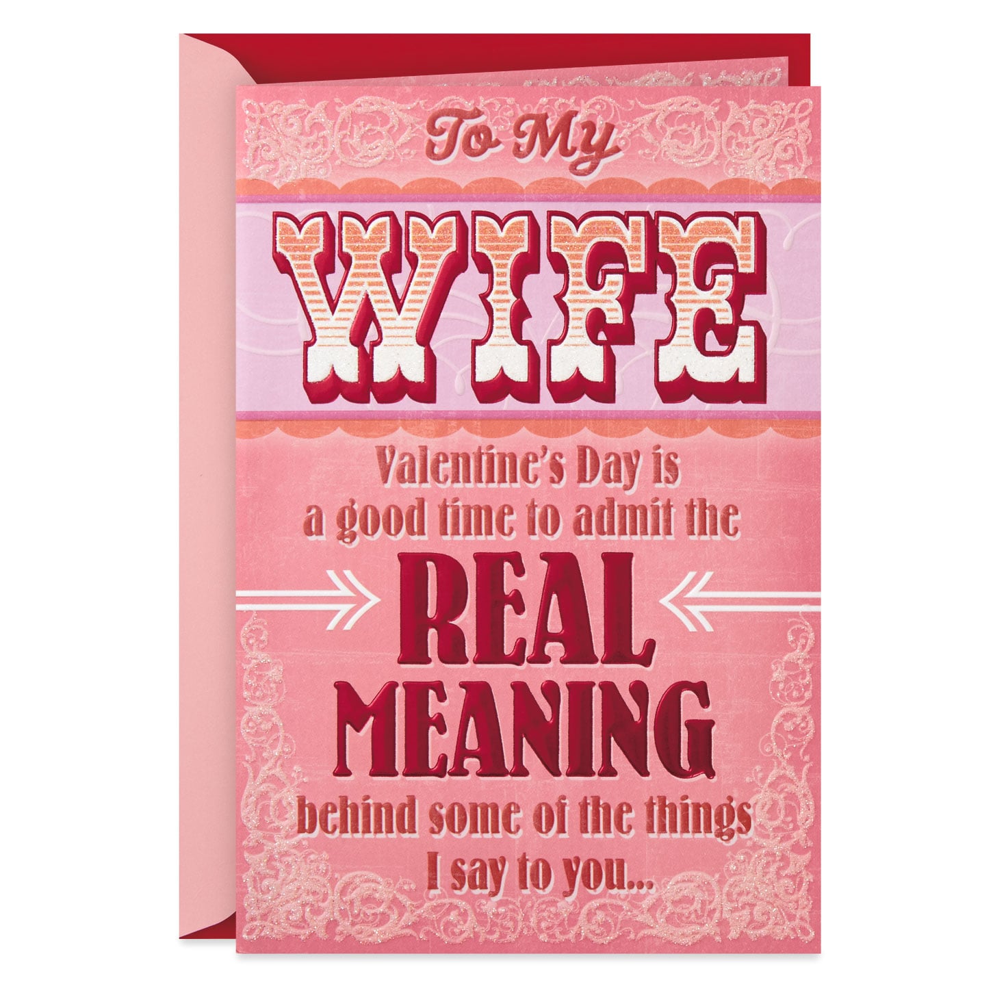 What I Really Mean Funny Valentine's Day Card for Wife ...