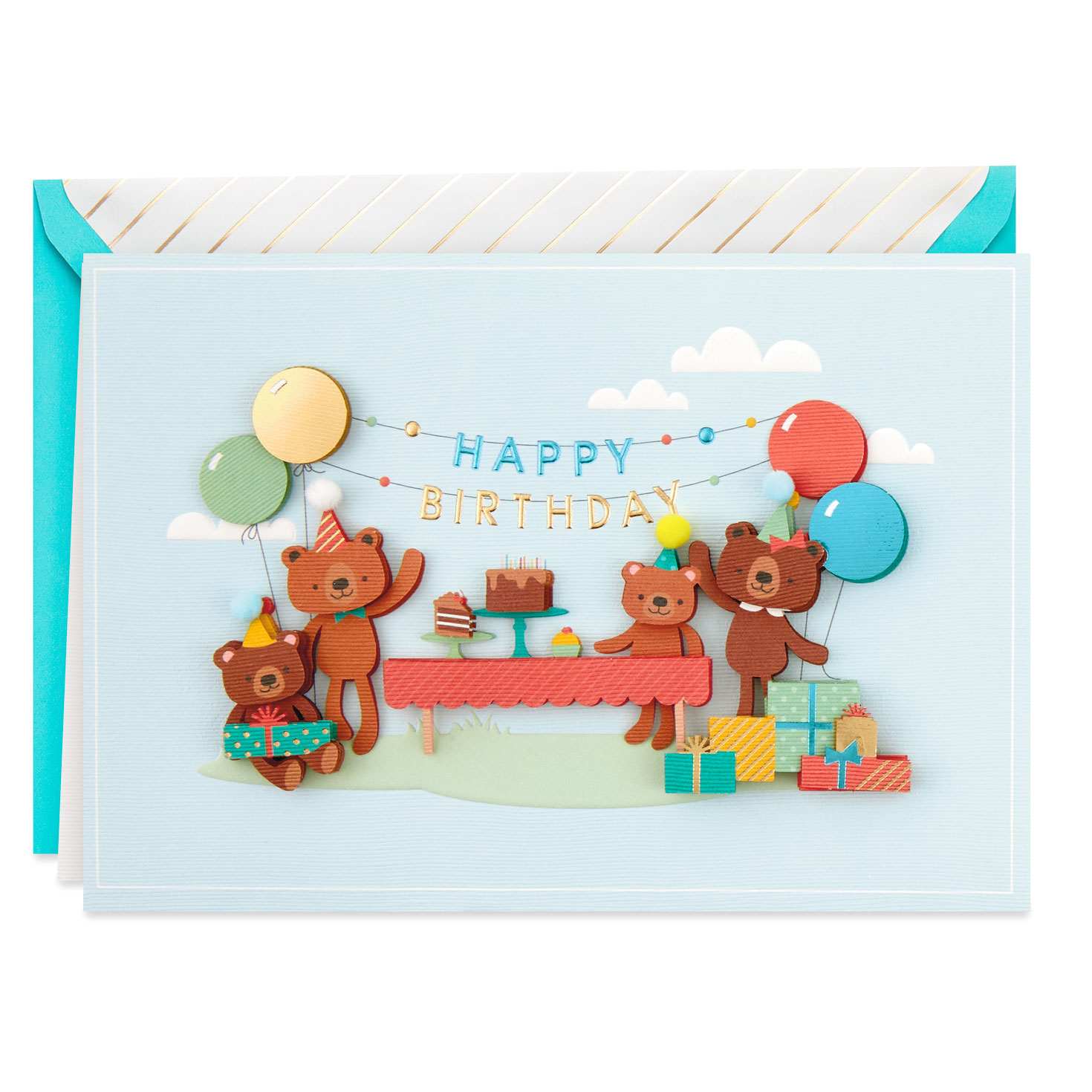 Special Birthday Gift Includes Teddy With Birthday Greeting Card