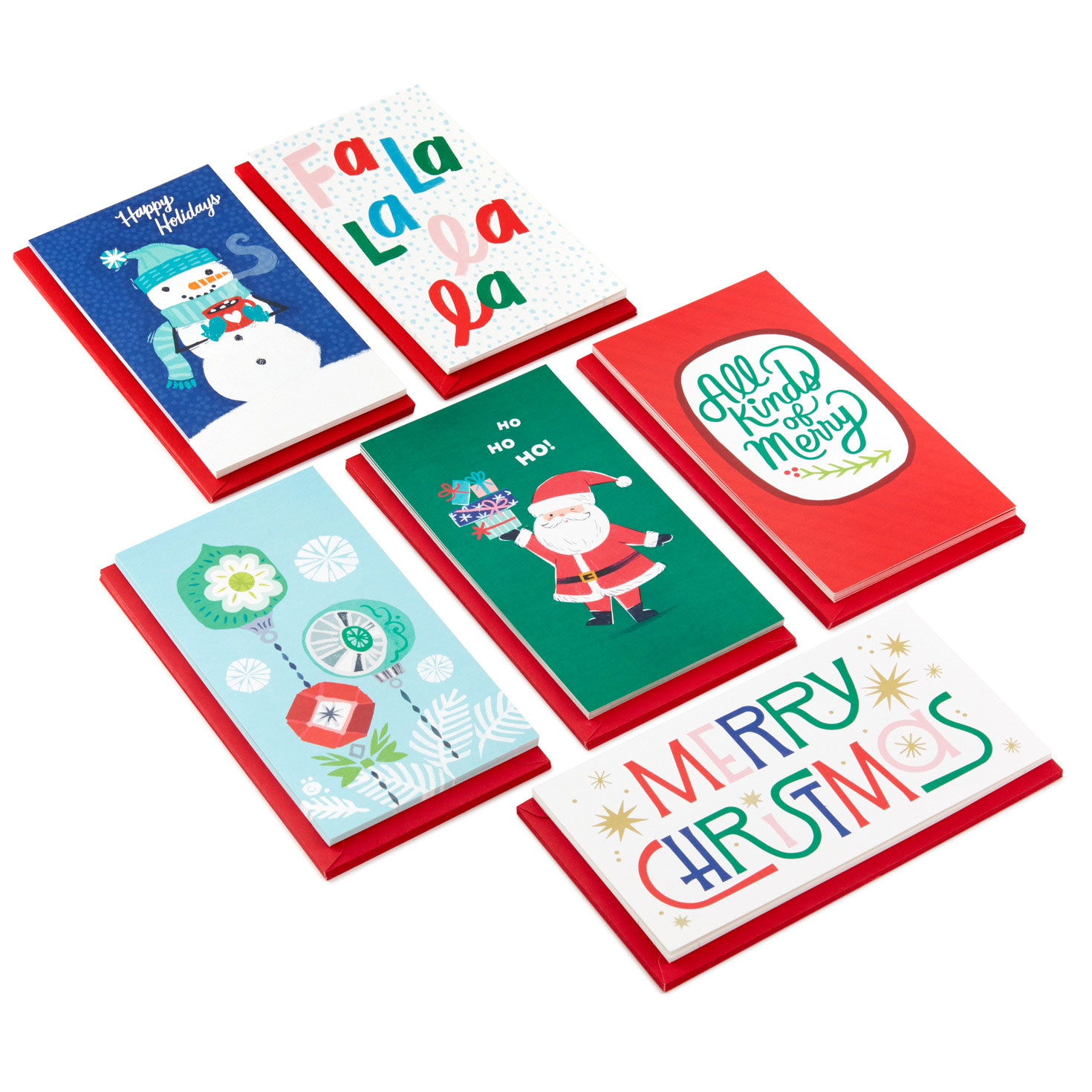 48-Pocket Best Christmas Greeting Card Assortment - greeting card