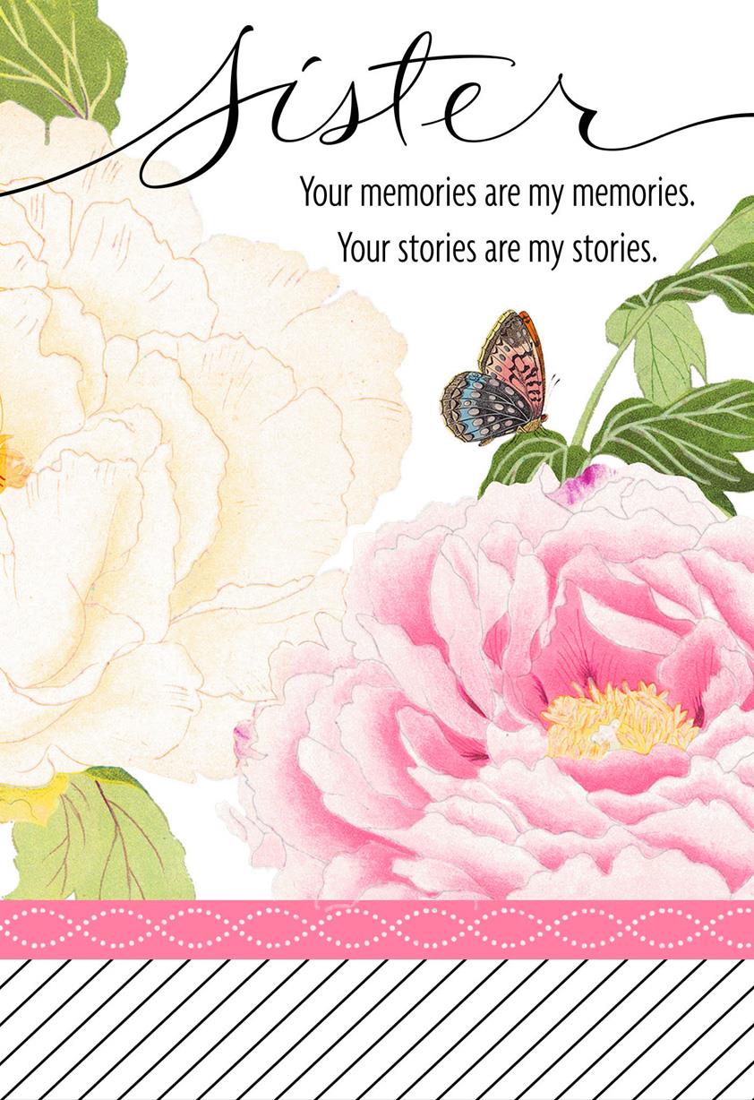 Your Memories Flowers Birthday Card for Sister - Greeting 