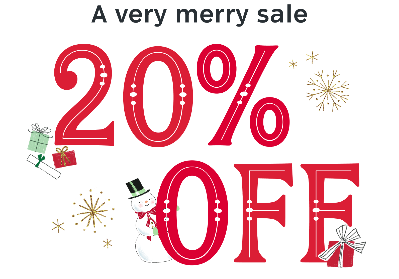 A very merry sale 20% off